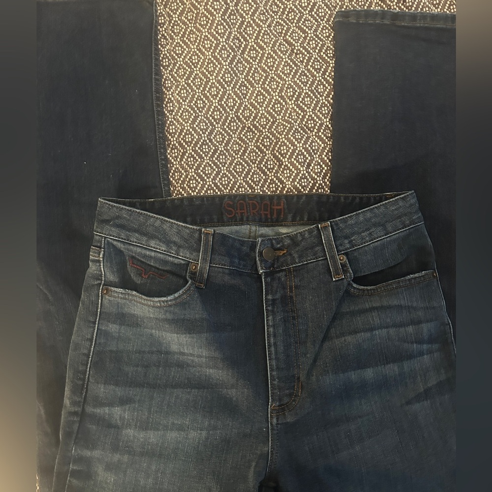 Sarah womens Kimes Dark Blue Relaxed Jeans